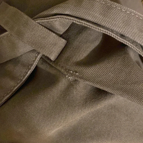 FRAME||  Commander Olive Green Paper Bag WaistTwill Ankle Pants Size 27 - Picture 10 of 10